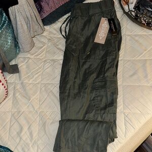 Liverpool Jeans Company Green Cargo Pants Utility Style